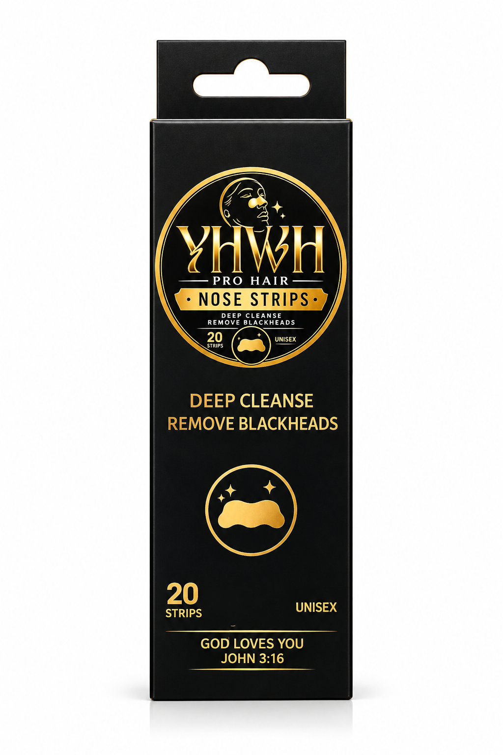 YHWH Pro Hair Nose Strips – Deep Cleansing & Blackhead Removal | 20 Strips